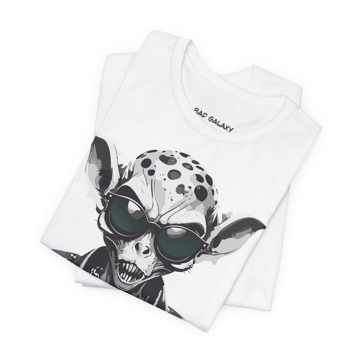 Alien Tee Shirt From Bad Galaxy 100 Percent Cotton Lightweight USA Printed Tee Eco Friendly Inks