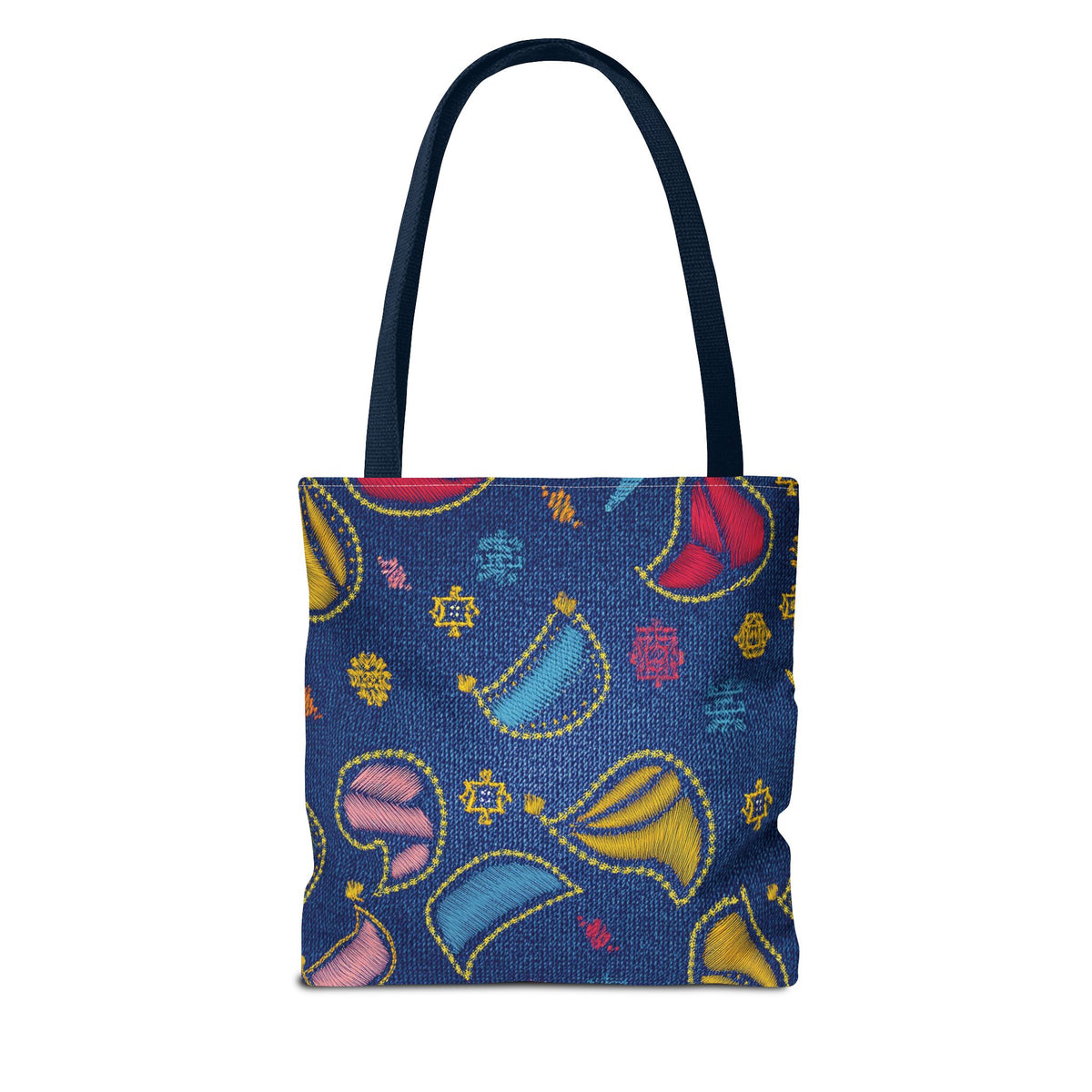 Diwali Graphic Denim Fabric Imitation Print Unisex Canvas Bag Poly Spun 3 Sizes Tote Bag 205-21