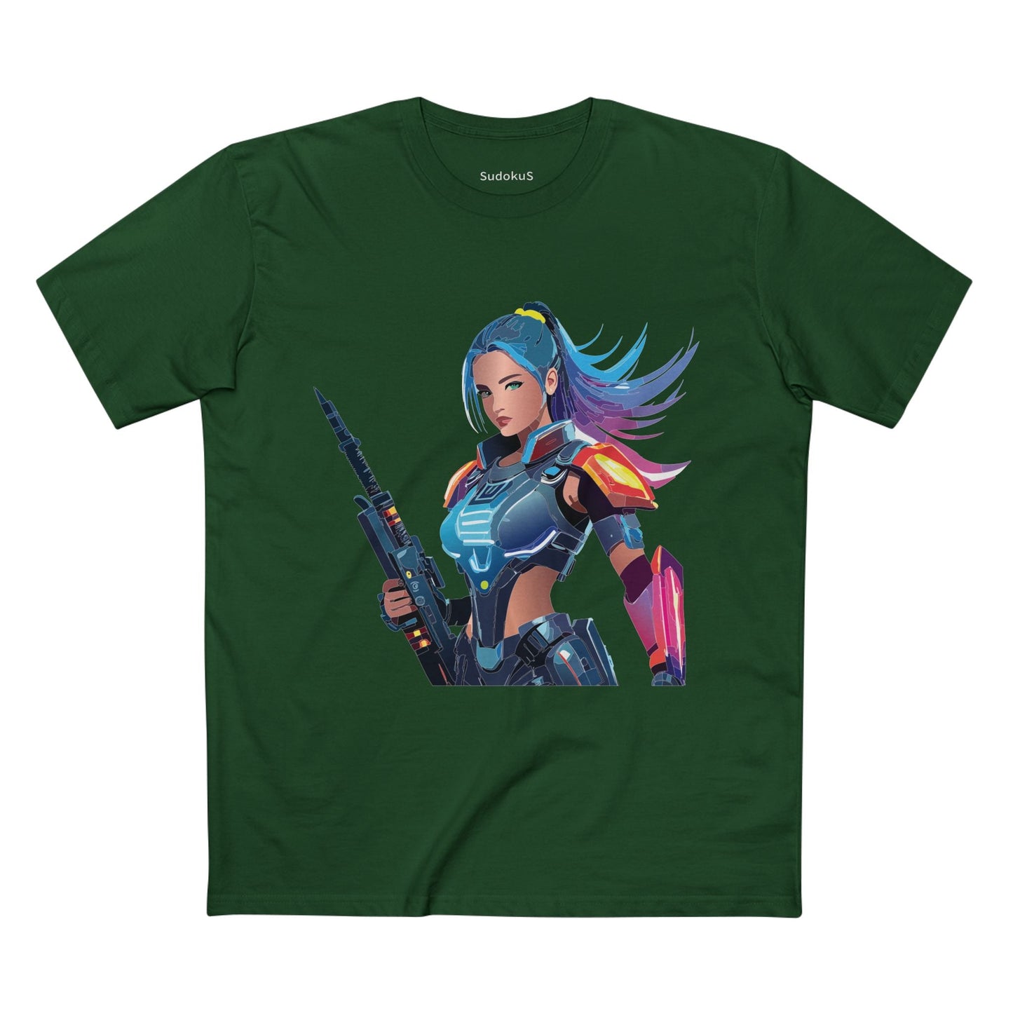 Army-woman Graphic Unisex 100 Cotton Staple Tee 9