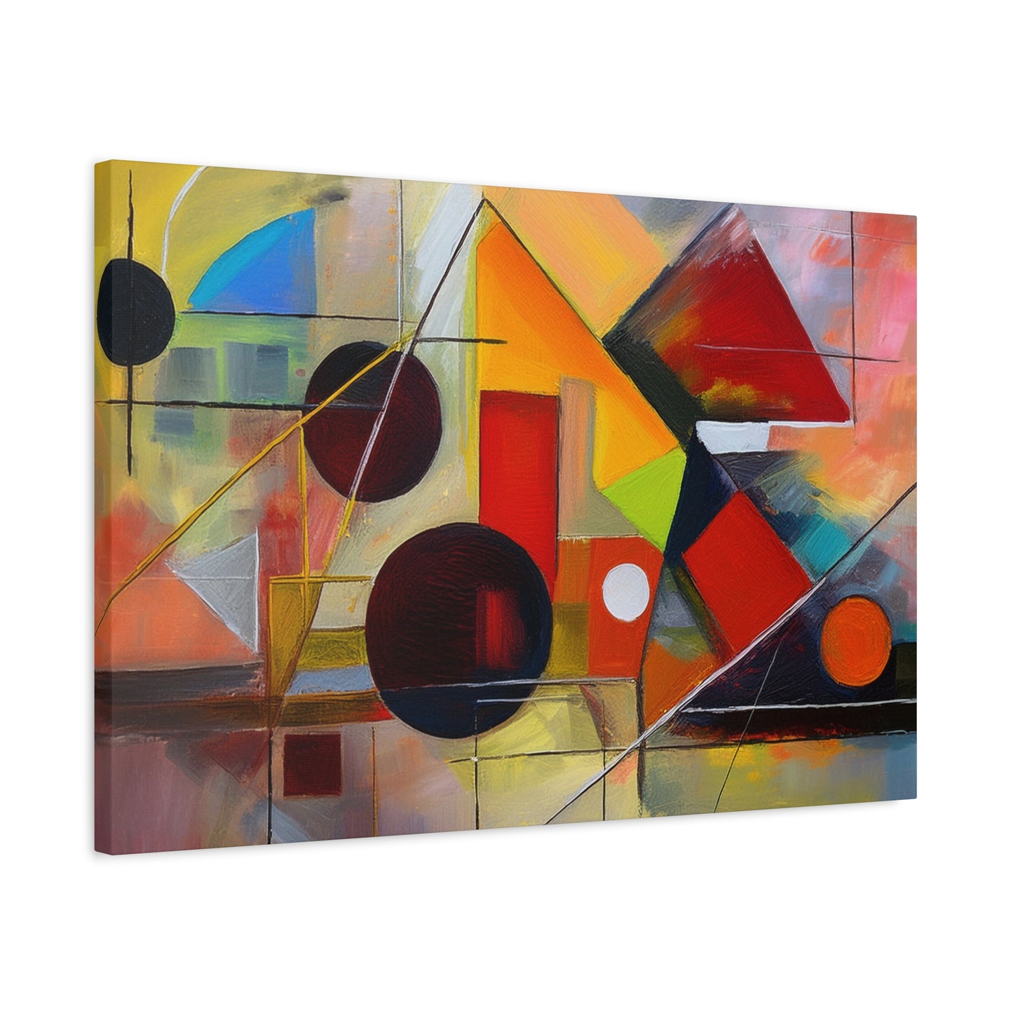 Abstract Oil Painting Print Canvas 24x16, 30x20, 36x24, 48x32, 60x40 Bright Latex Inks, Pine-Wood Inner Frame ABH-75