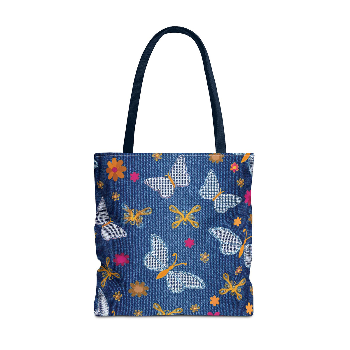 Denim Fabric Imitation Print Unisex Canvas Bag Poly Spun 3 Sizes Tote Bag 170