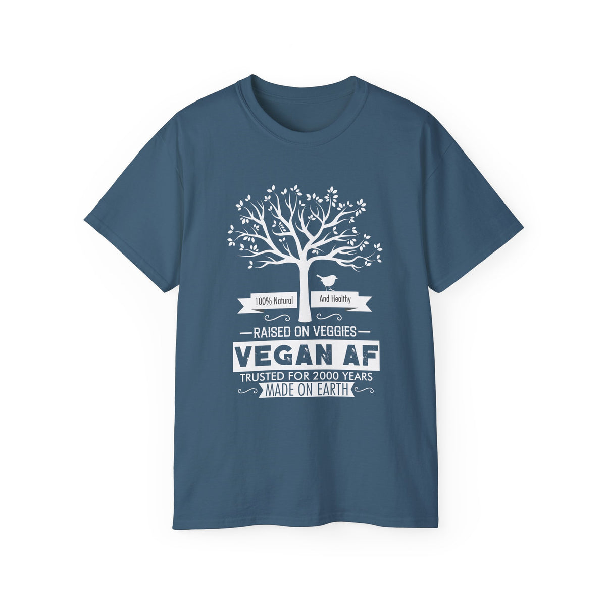 Vegan AF Tree Graphic Tee | Raised on Veggies, 100% Natural Shirt