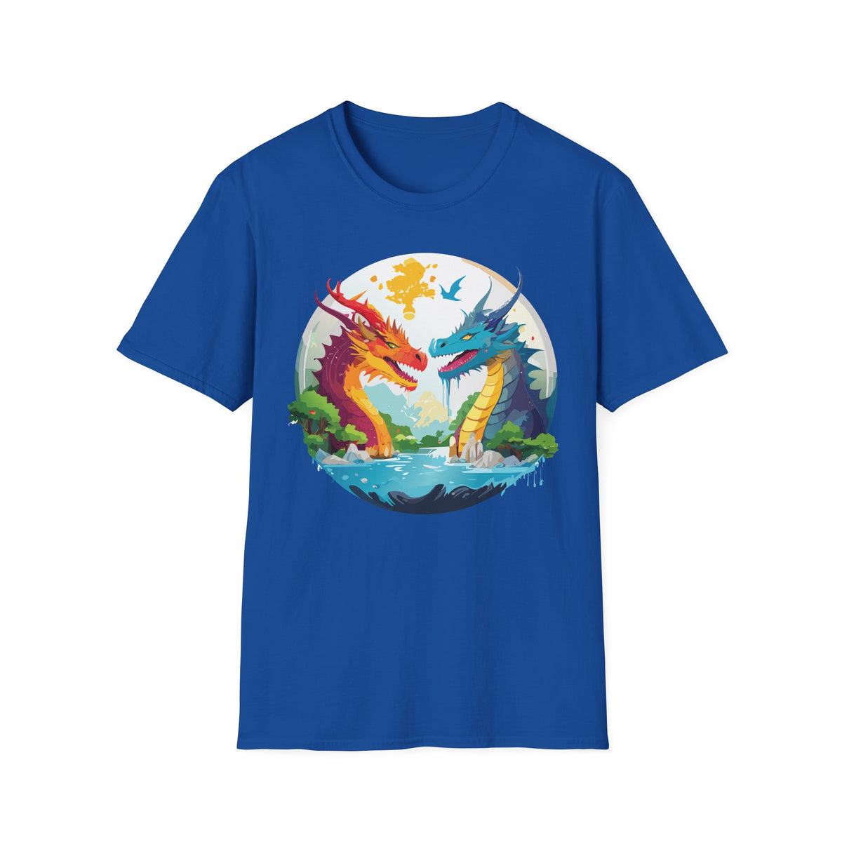 Dragon Graphic Tee Gildan Unisex 100 Cotton Tee Shirt with Animals Design h19