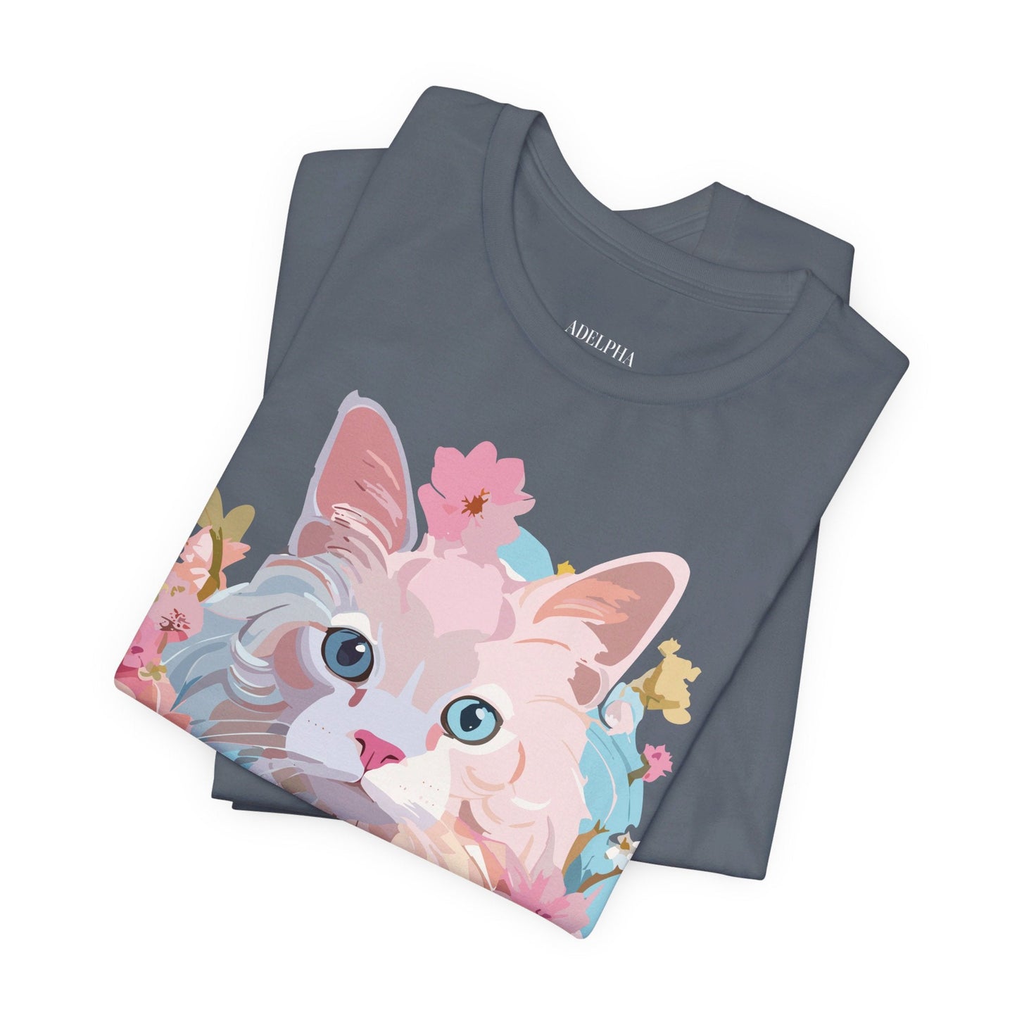 Cat Graphic Tee Unisex Shirt With Cat Art By Adelpha Vintage Inspired