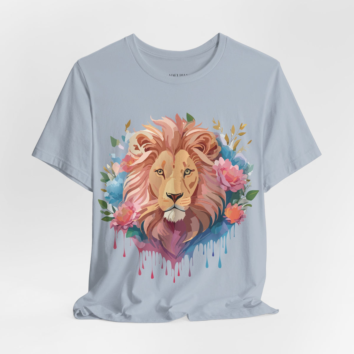 Lion Graphic Unisex Cotton Bella+Canvas Tee with Art Animal Design e43