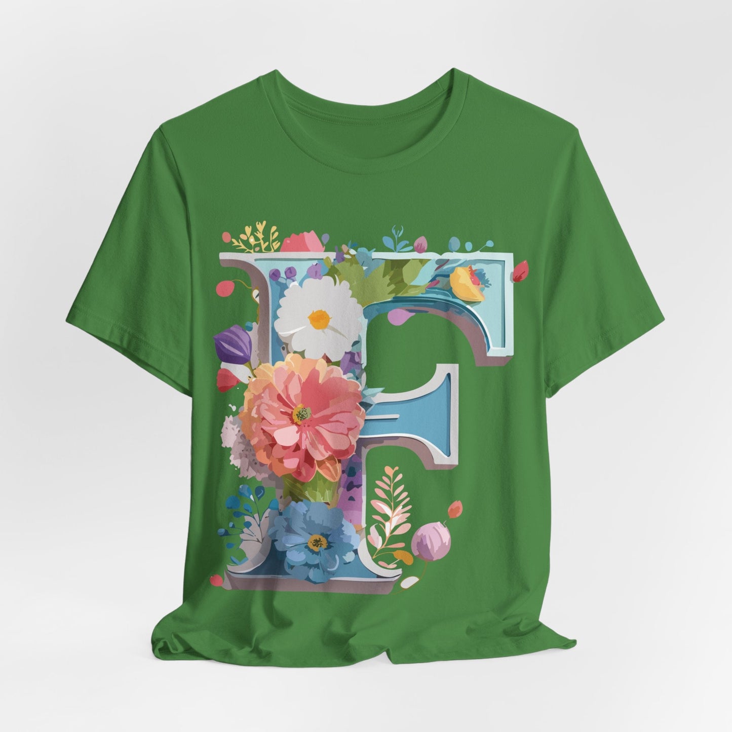 Letter F Shirt Graphic Tee Unisex Adelpha Vintage Inspired Art Design Short Sleeve