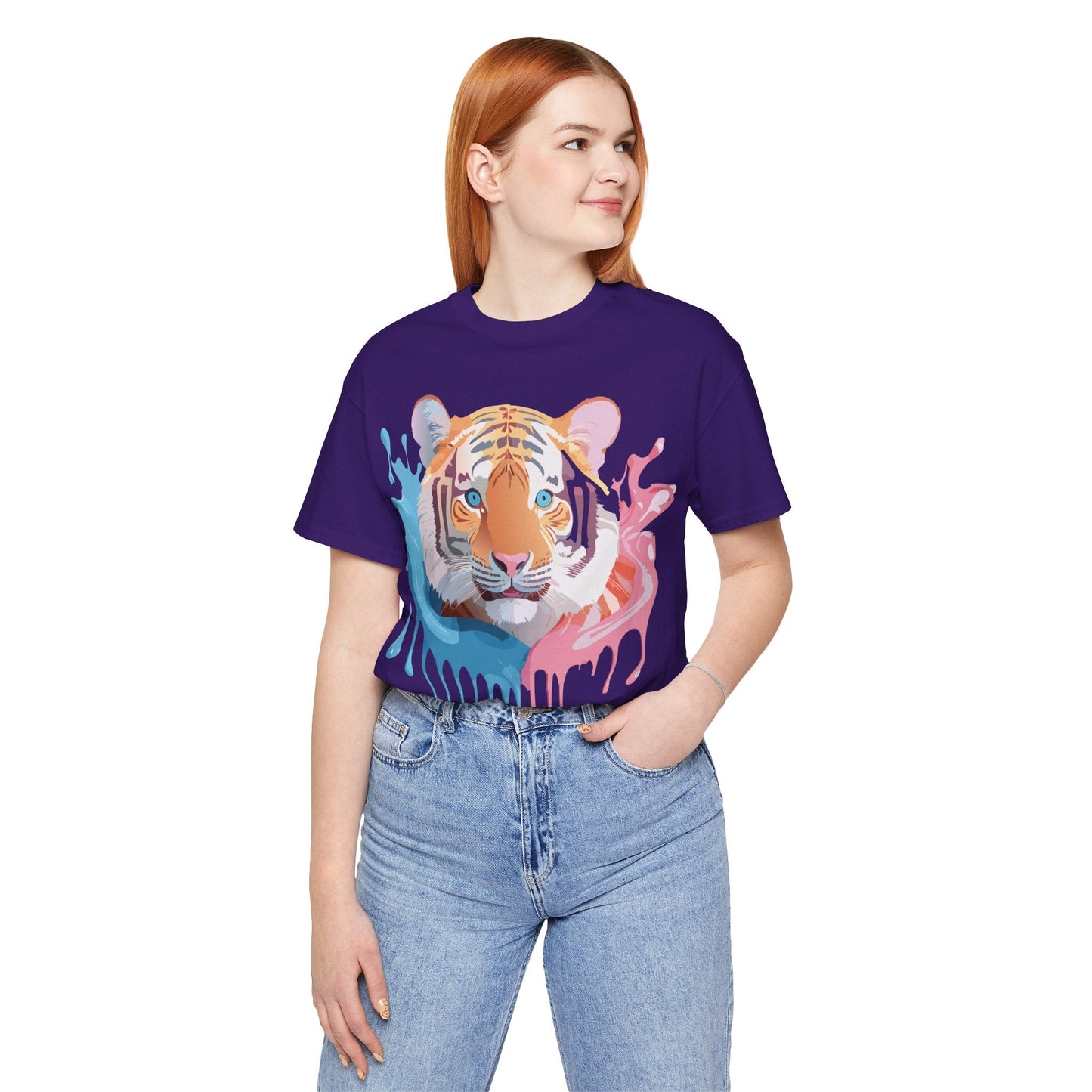 Adelpha Tiger Graphic Tee Premium Unisex Jersey Short Sleeve With Vintage Artwork
