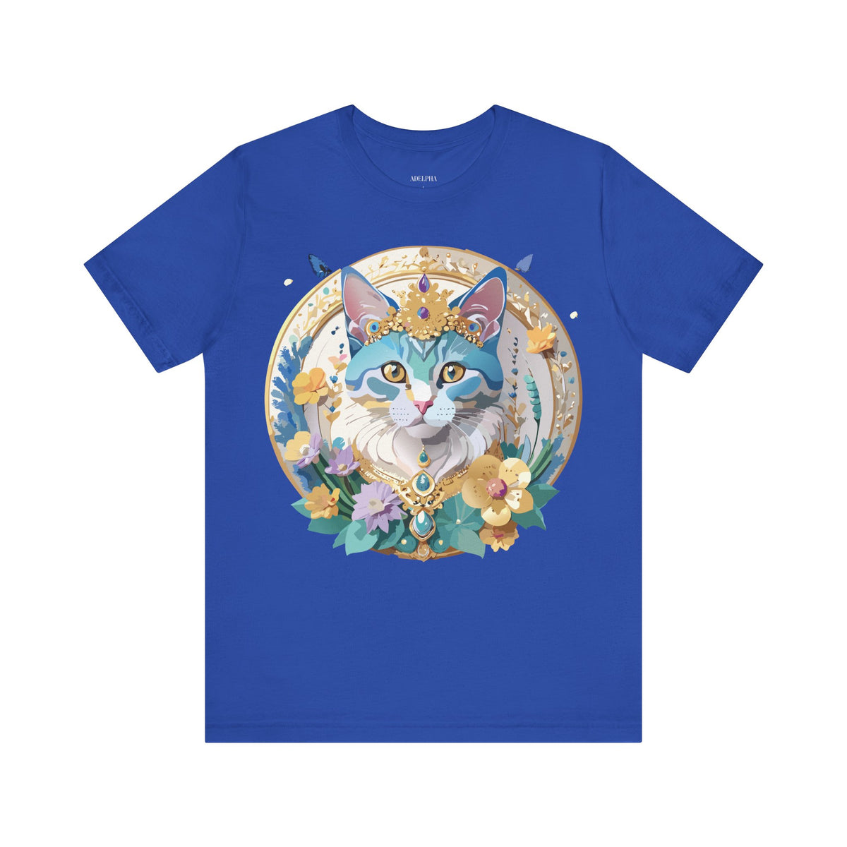 Medallion Graphic Unisex Cotton Bella+Canvas Tee with Floral Art Design m68
