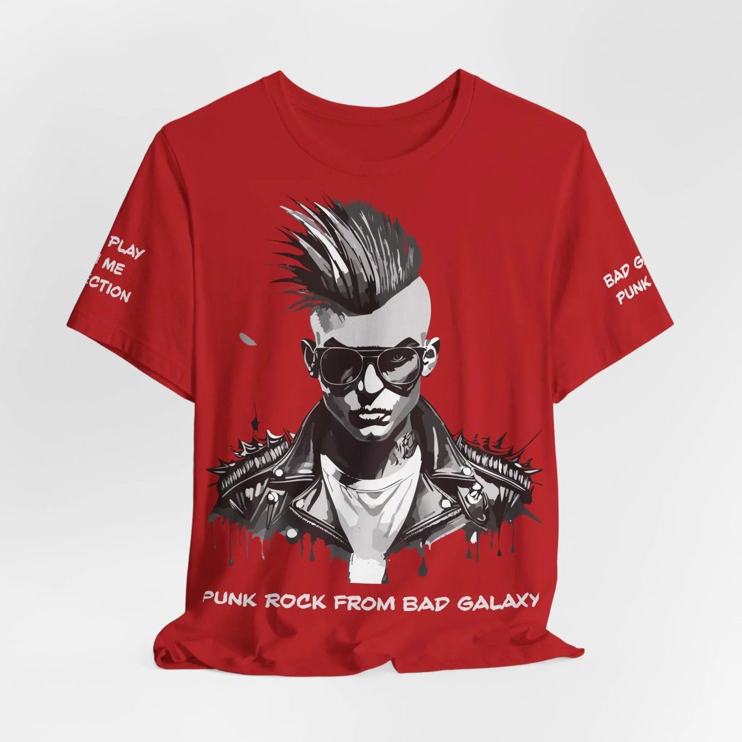 Punk Rock Tee Shirt From Bad Galaxy Made To Order 100 Percent Cotton USA Eco Friendly Inks