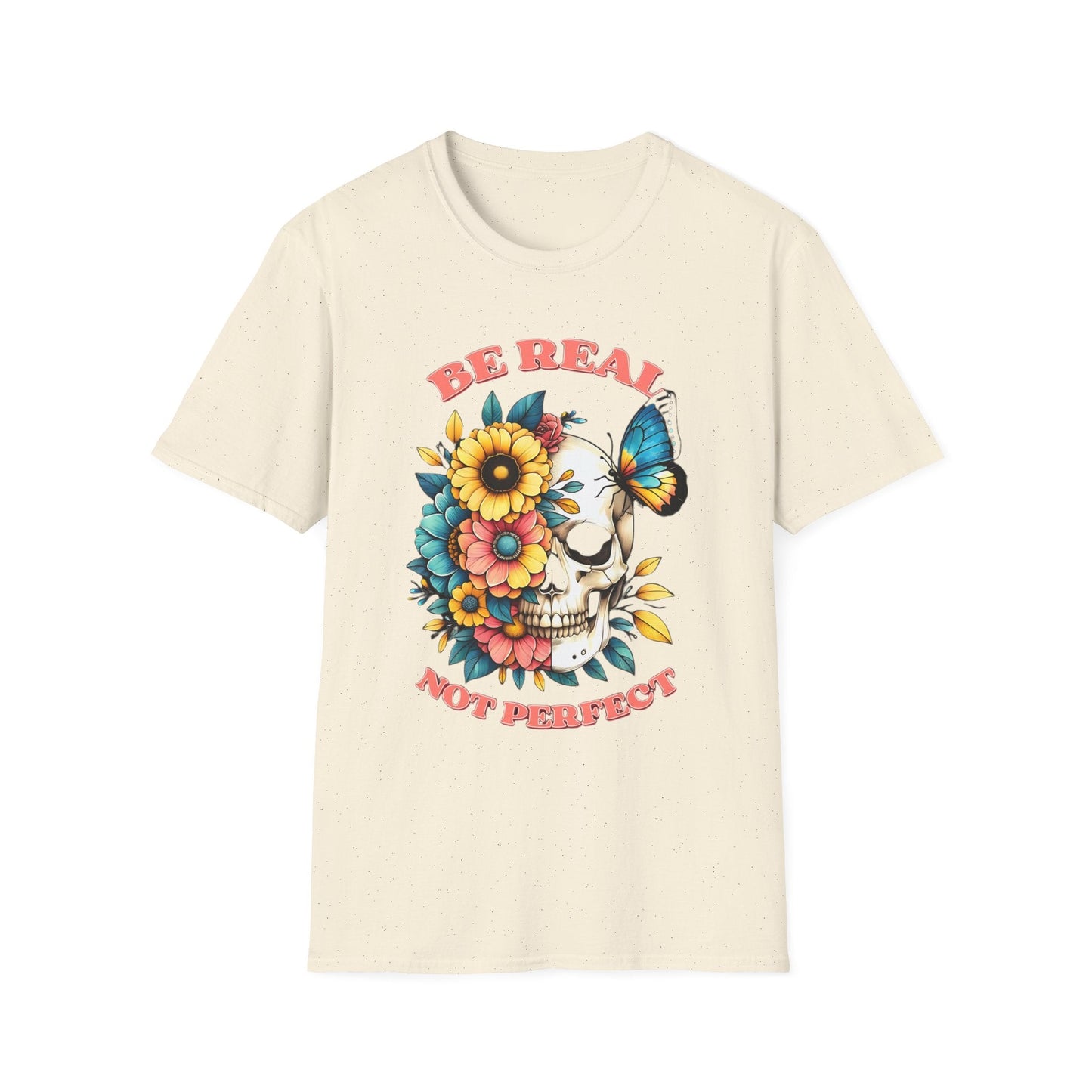 Gildan Skull Tee Shirt Unisex Skeleton Print Tee 100 Percent Ring Spun Cotton Softstyle