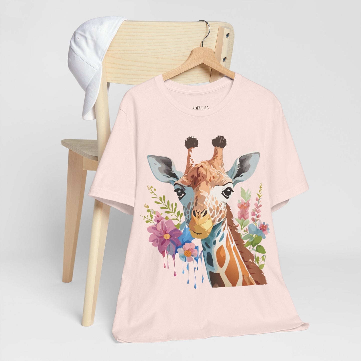 Giraffe Graphic Unisex 100 Cotton Vintage Animal Art T-Shirt 3