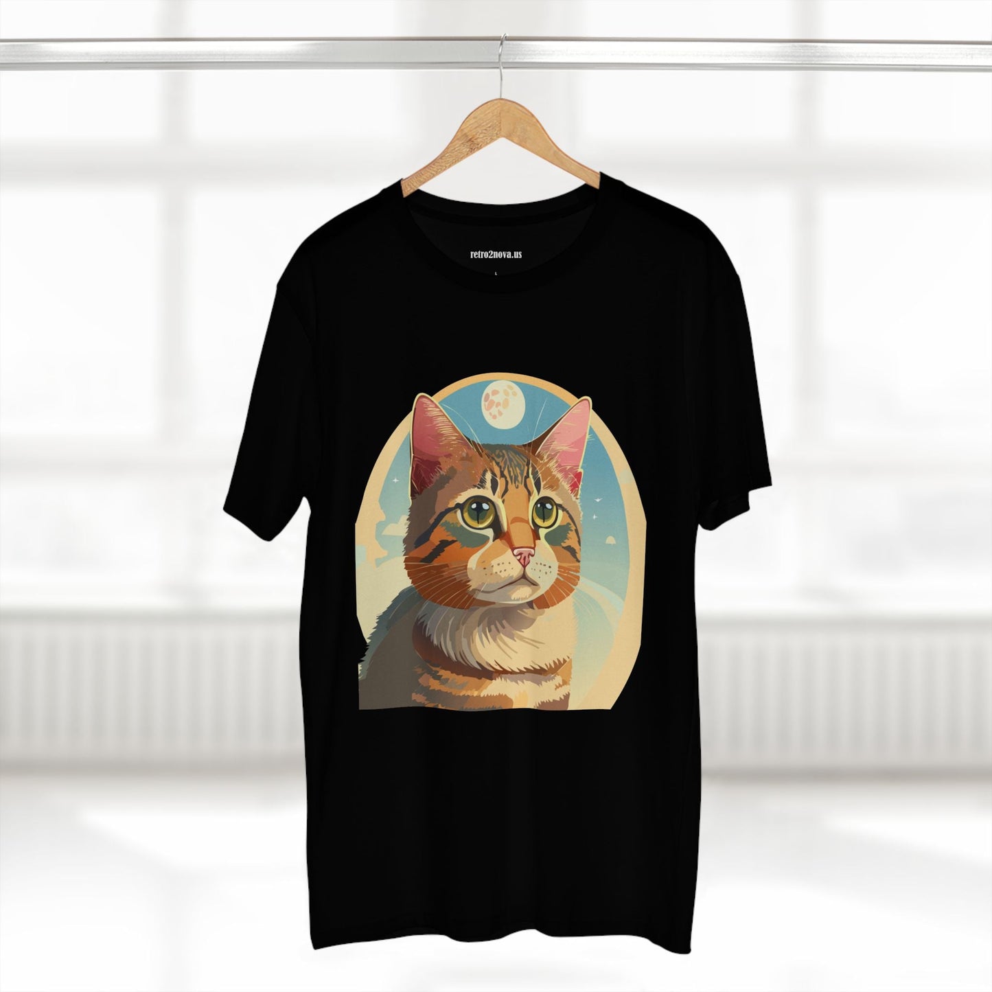 Cat Shirt Unisex Premium Cotton Tee With Original Cat Art Design Retro2Nova Soft Breathable Regular Fit