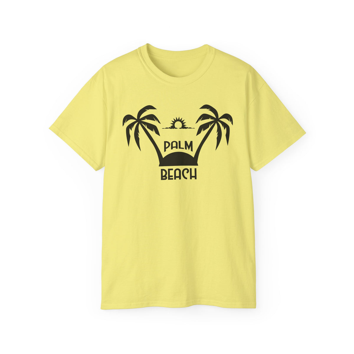 Palm Beach palm trees tee | Retro sunset graphic shirt