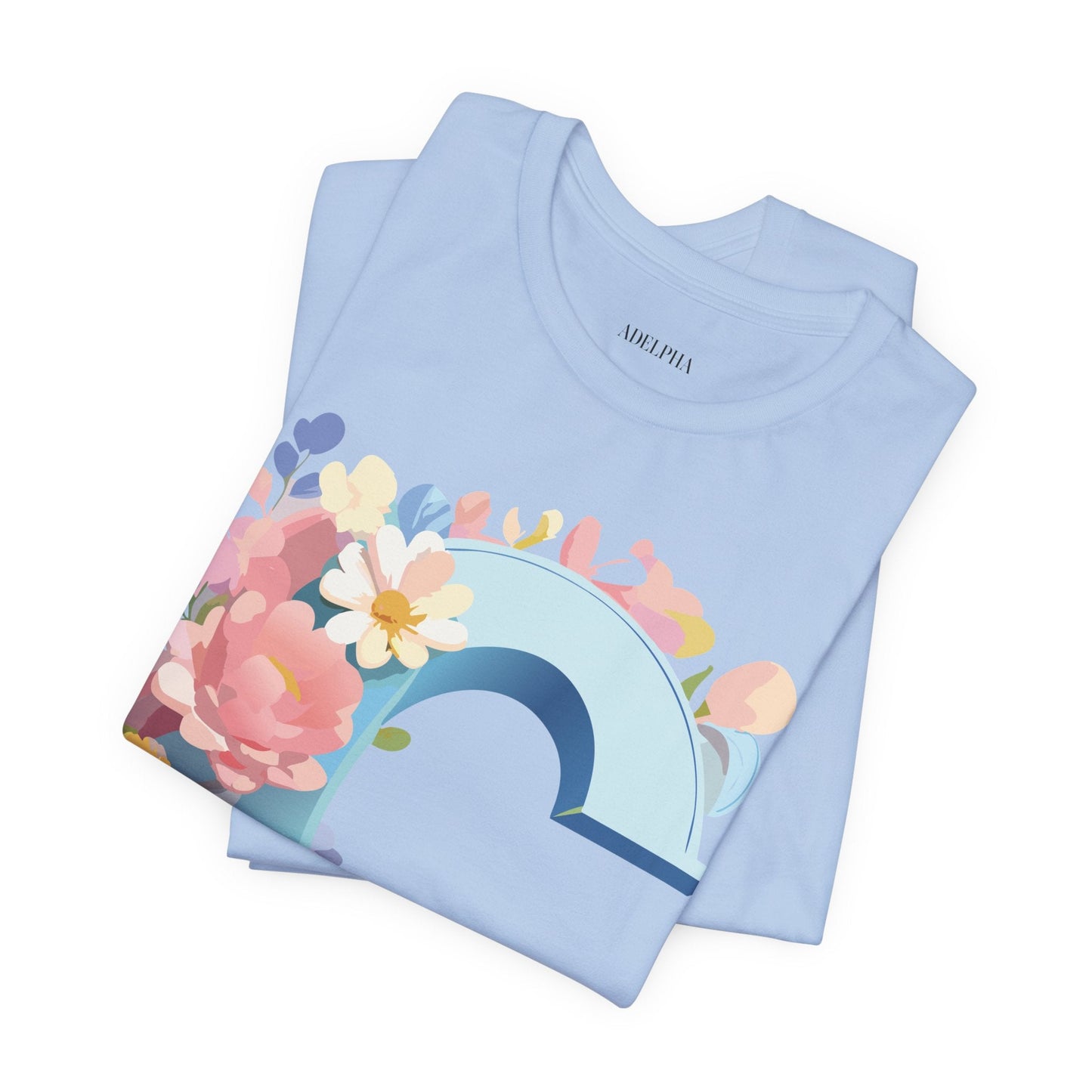Letter C Shirt Graphic Tee Unisex Short Sleeve Vintage Art Adelpha Premium Quality