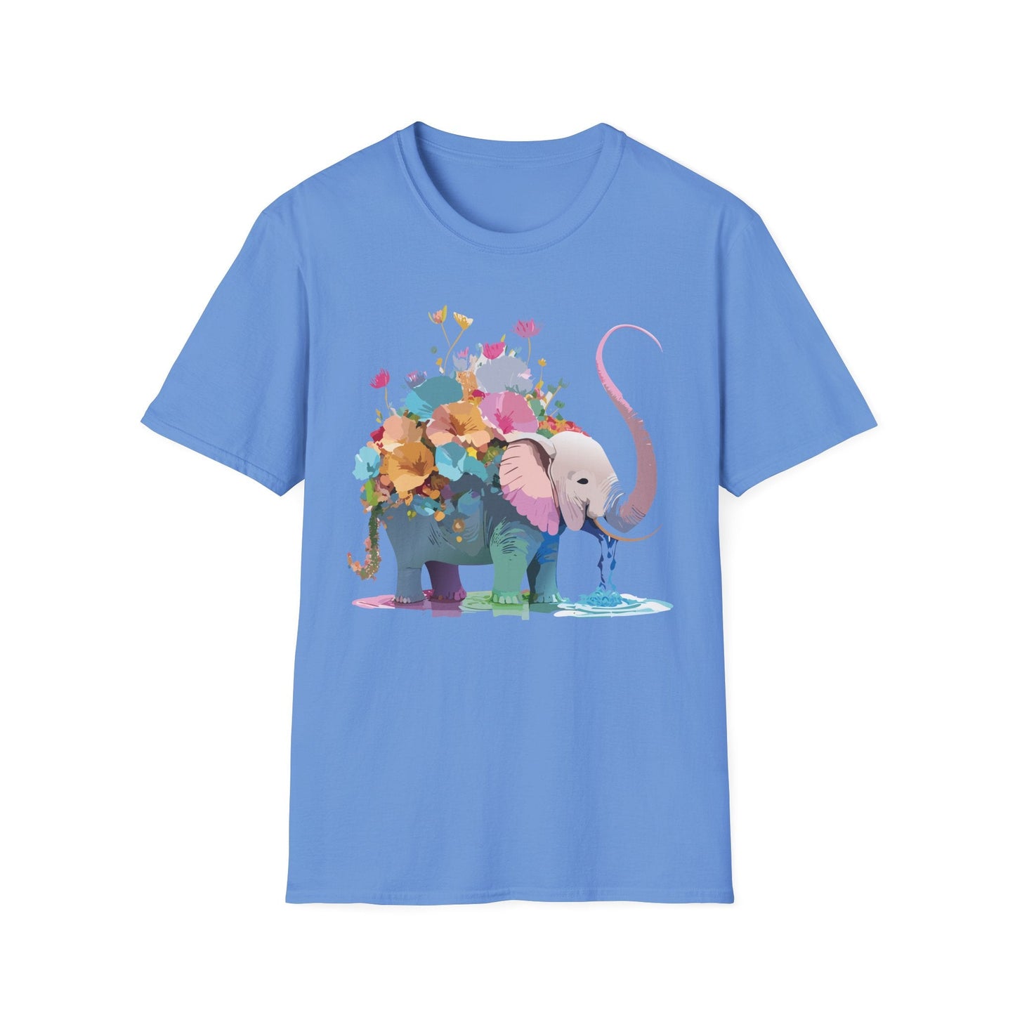 Elephant T Shirt Unisex Softstyle Cotton Tee With Animated Elephant Design Premium Comfort
