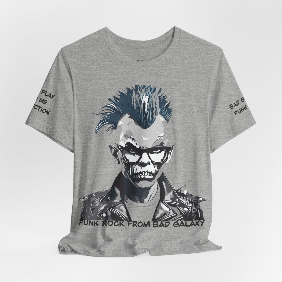 Punk Rock Graphic Unisex Cotton Bella+Canvas Tee with Art Design b32