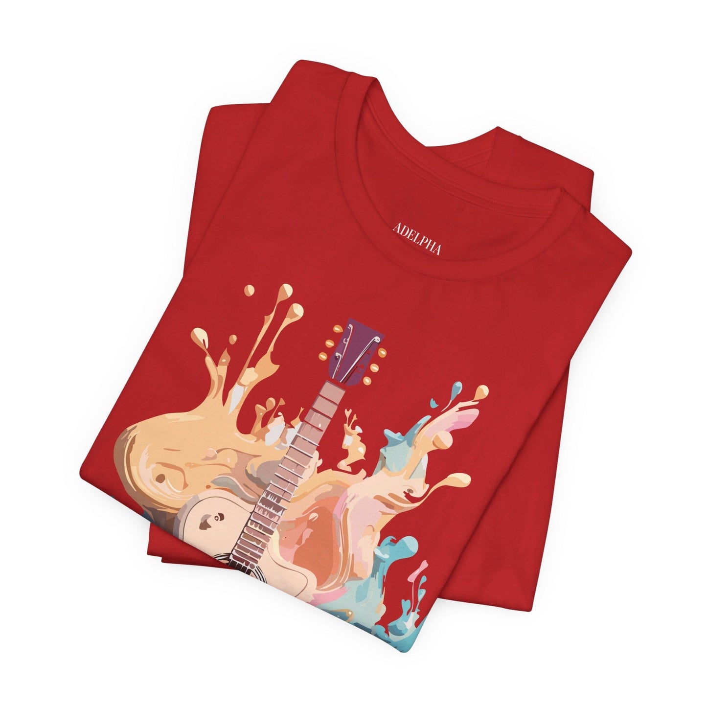 Music Graphic Unisex 100 Cotton Vintage Art with Musical Elements Tee 67