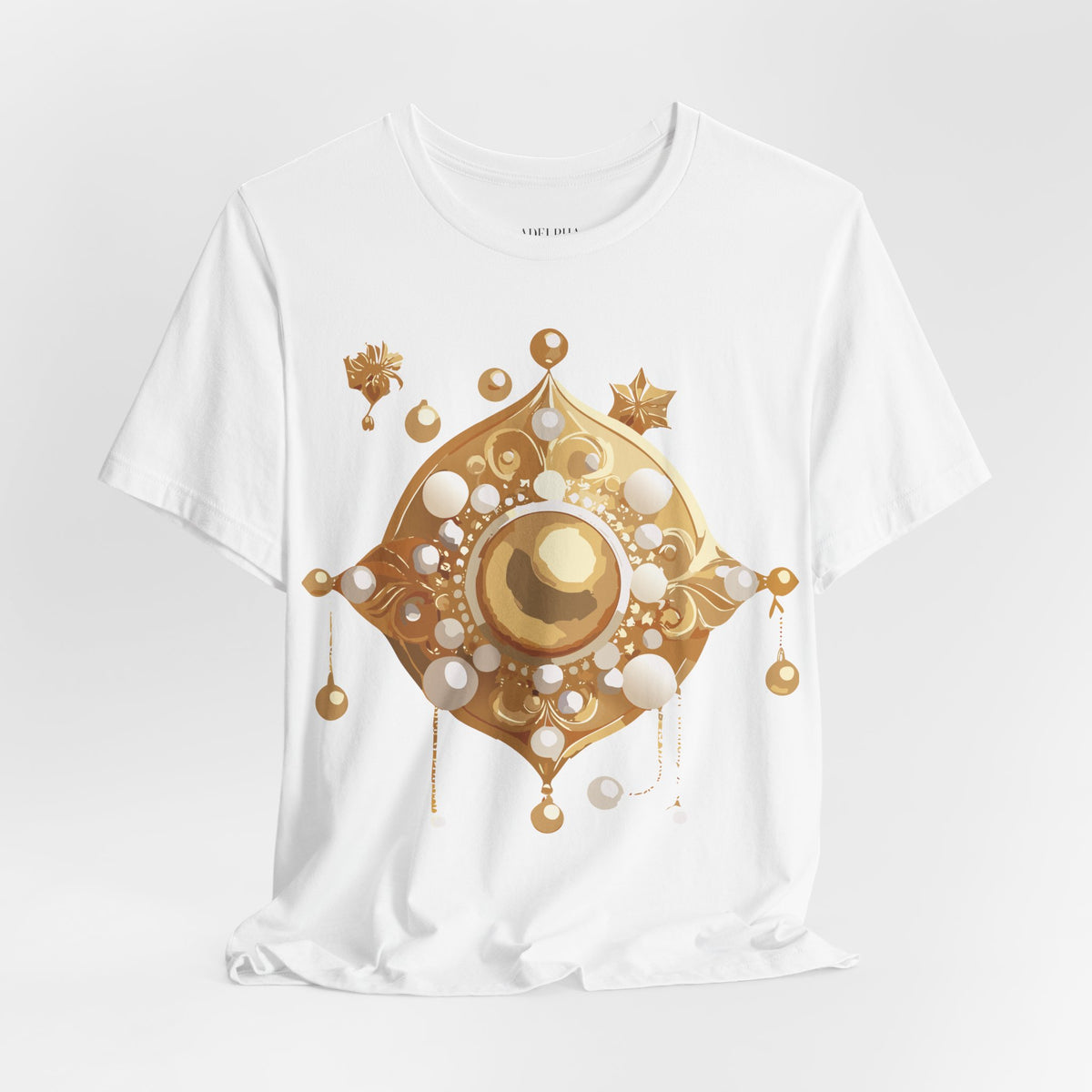 Jewelry Graphic Unisex Cotton Bella+Canvas Tee with Gemstones Art Design m37