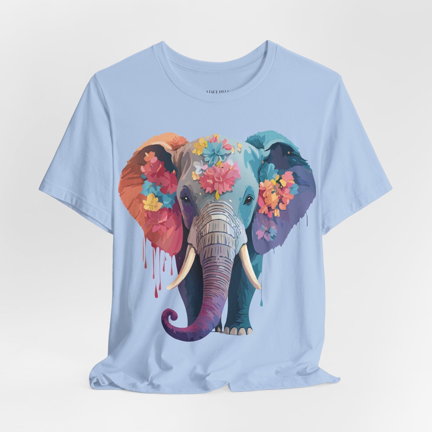 Elephant Graphic Tee By Adelpha Unisex Short Sleeve Shirt With Vintage Artwork Design