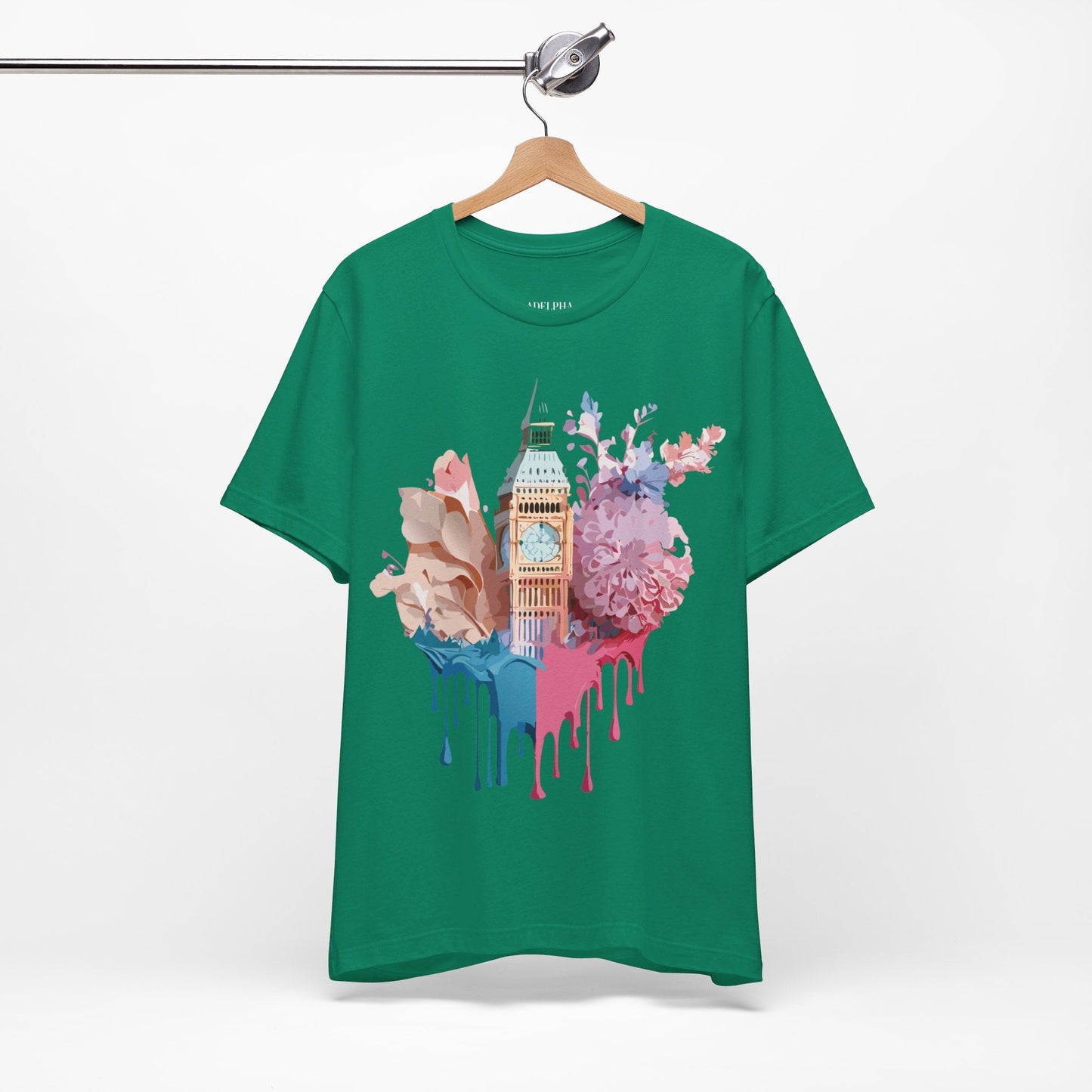 Adelpha Unisex London Tour Graphic Tee With Vintage Inspired Artwork Short Sleeve