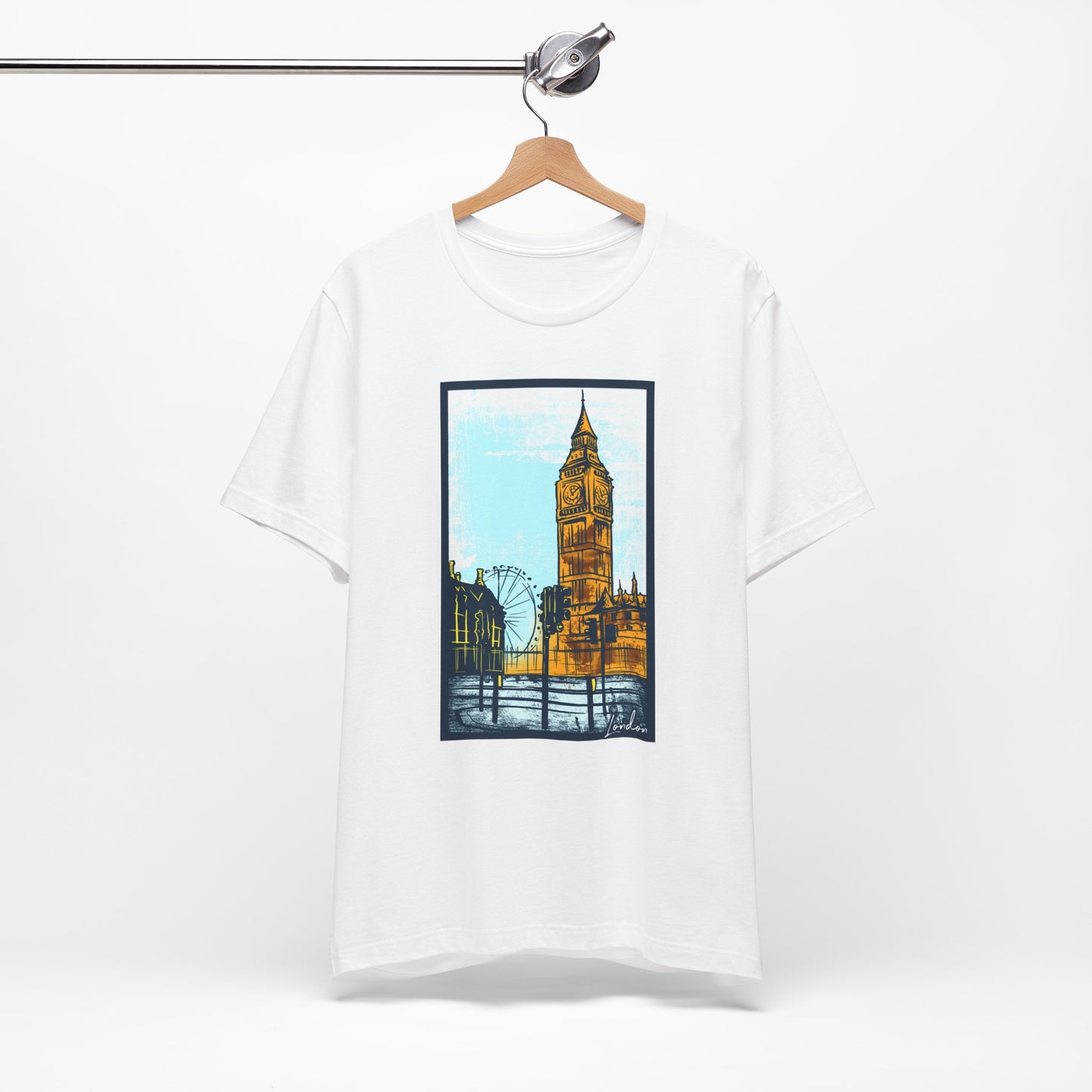 Retro Poster London Graphic Design Tee, London Shirt, Vintage Tees, Art Design T-Shirt, Graphic Tee, Retro Art Shirts
