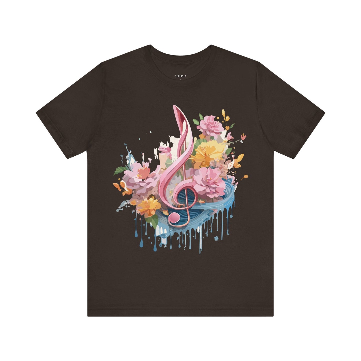 Music Graphic Unisex 100 Cotton Vintage Art with Musical Elements Tee 139