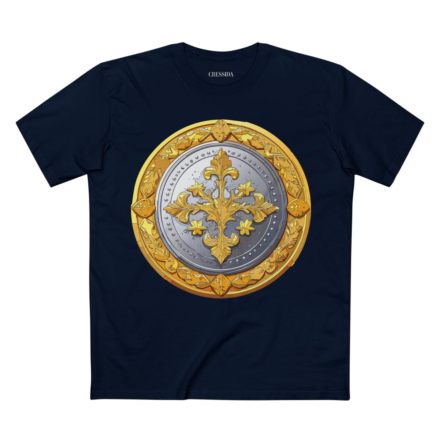 Antique Gold Coin Graphic Design T-Shirt Unisex 100 Cotton With Golden Print Artwork Tee 21