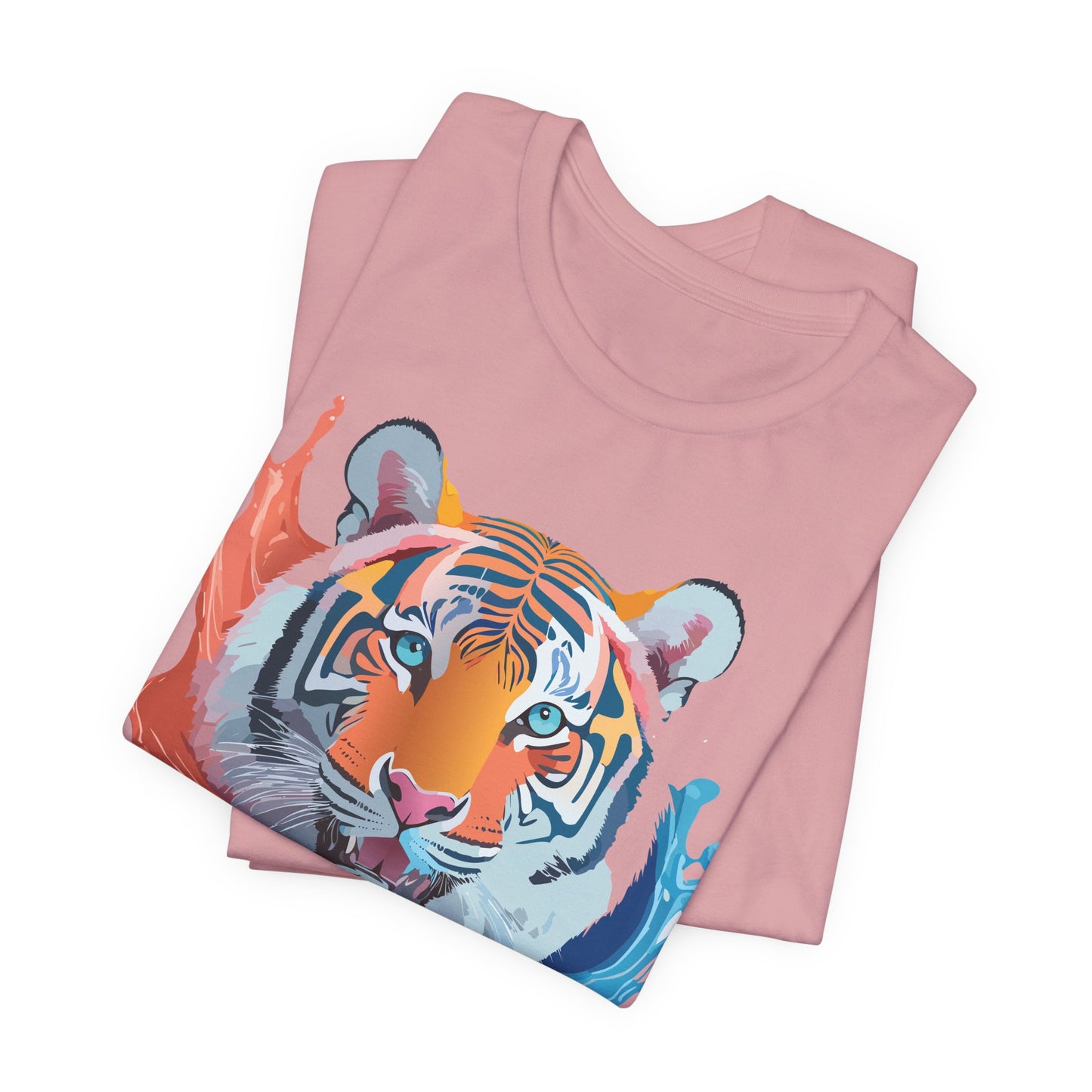 Unisex Tiger Tee, Animal Shirt, Tee Shirt with Tiger, Art T-Shirt, Animal Tees, Big Cat Shirt, Art Design T-Shirt 5