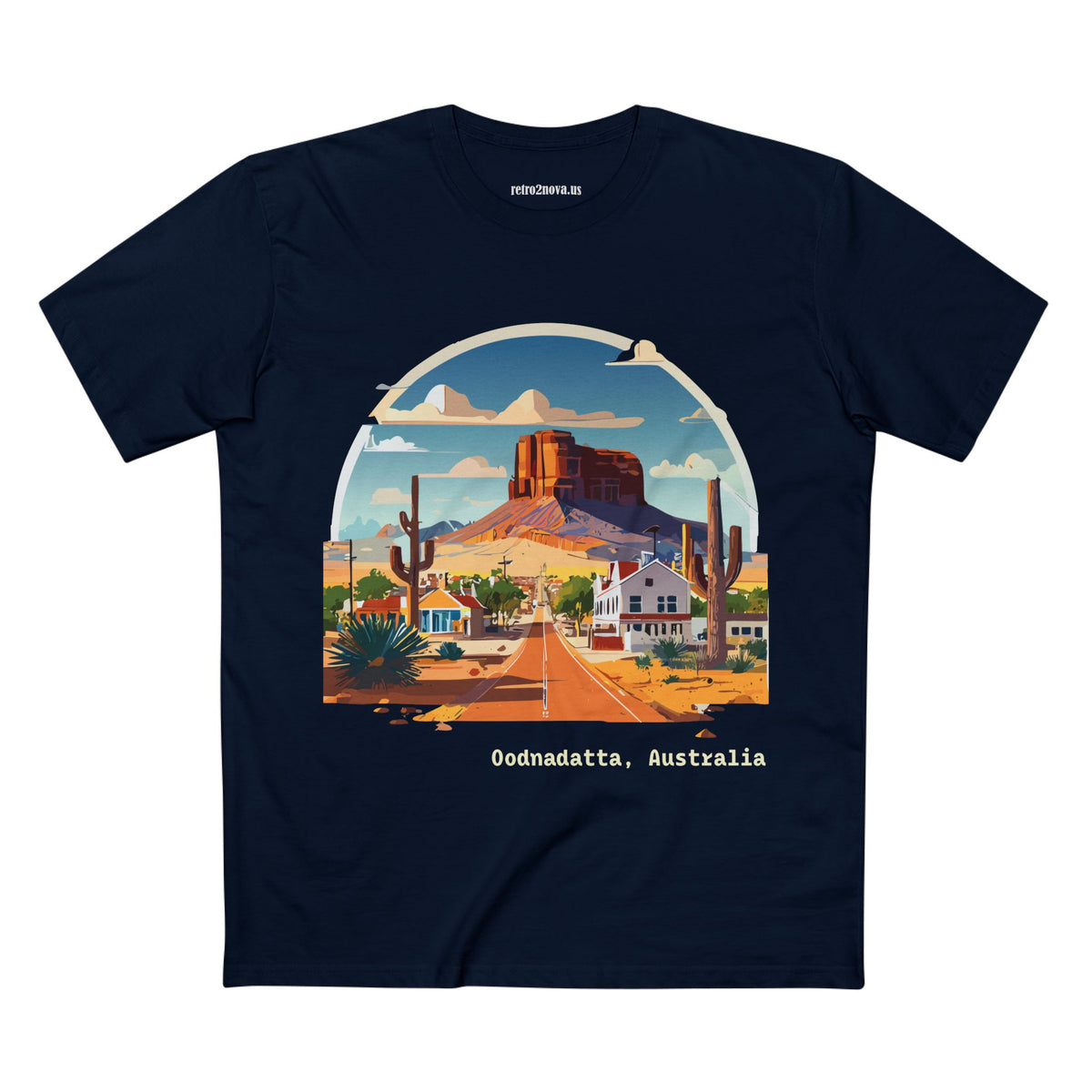 Oodnadatta Outback Landscape Tee | Australian Roadhouse Desert Scene