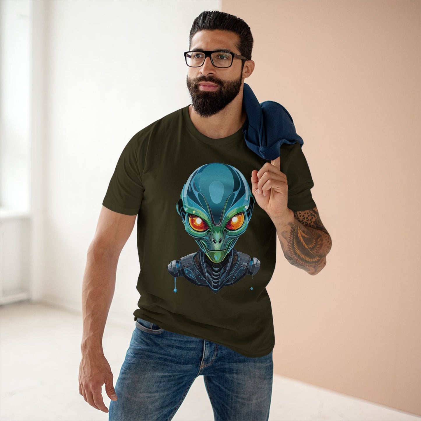 Aliens Graphic Unisex 100 Cotton Staple Tee 12