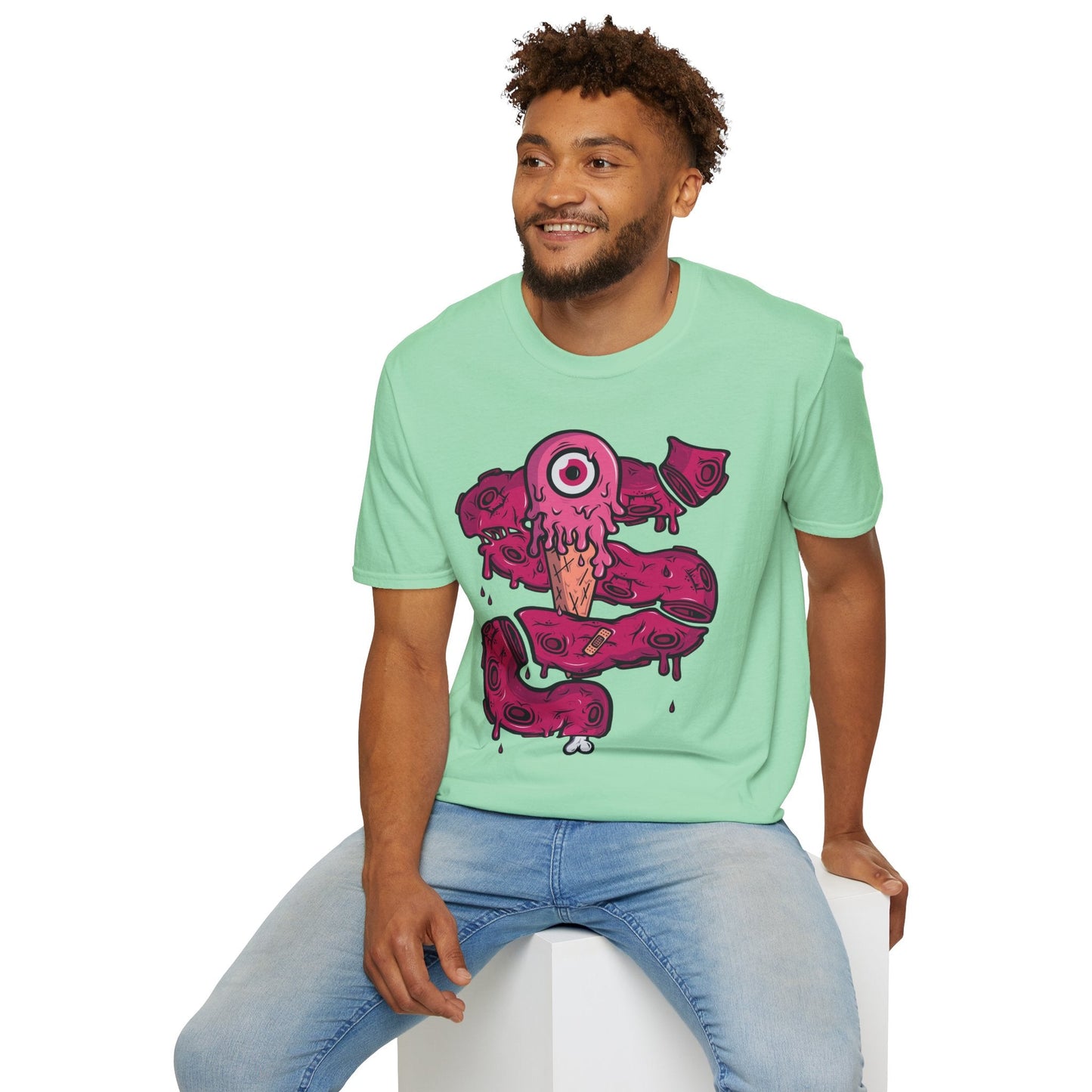 Cartoon T Shirt Animation Tee Funny Graphic Tee Unisex Gildan Softstyle Cotton 64000