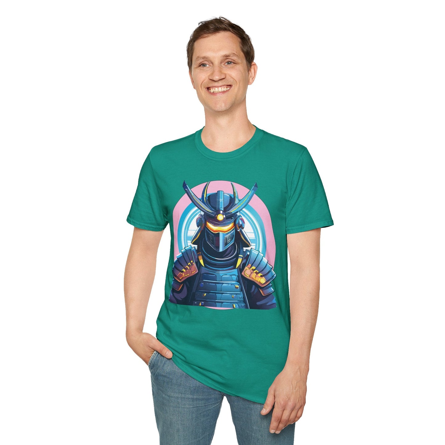 Samurai Shirt Unisex Gildan Softstyle 64000 Tee 100 Percent Ring Spun Cotton Breathable Lightweight