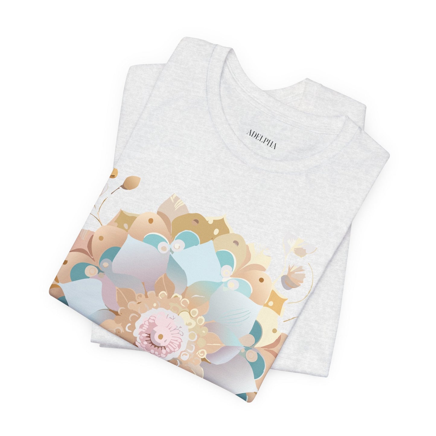 Mandala Graphic Unisex 100 Cotton Vintage Floral Artwork Tee 9