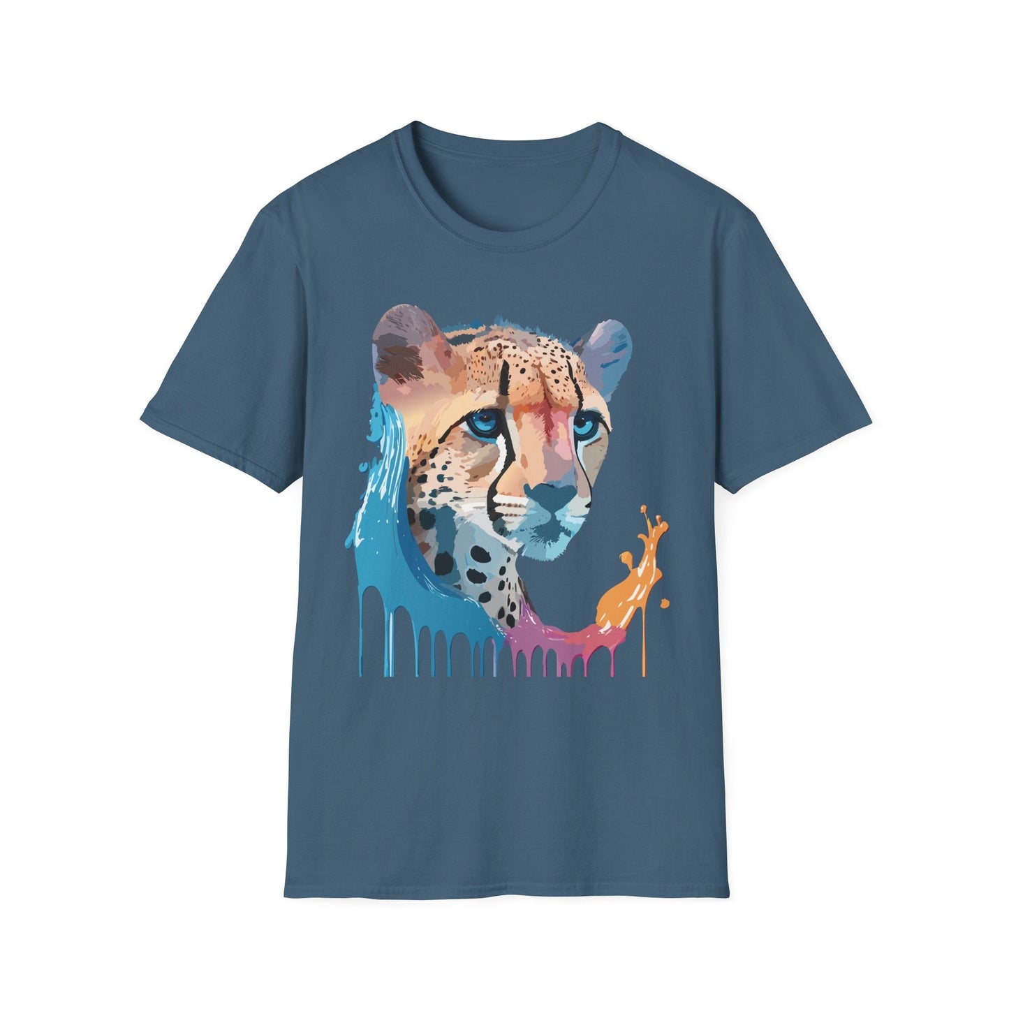 Cheetah Shirt Unisex Tee Softstyle Gildan 64000 100 Percent Ring Spun Cotton