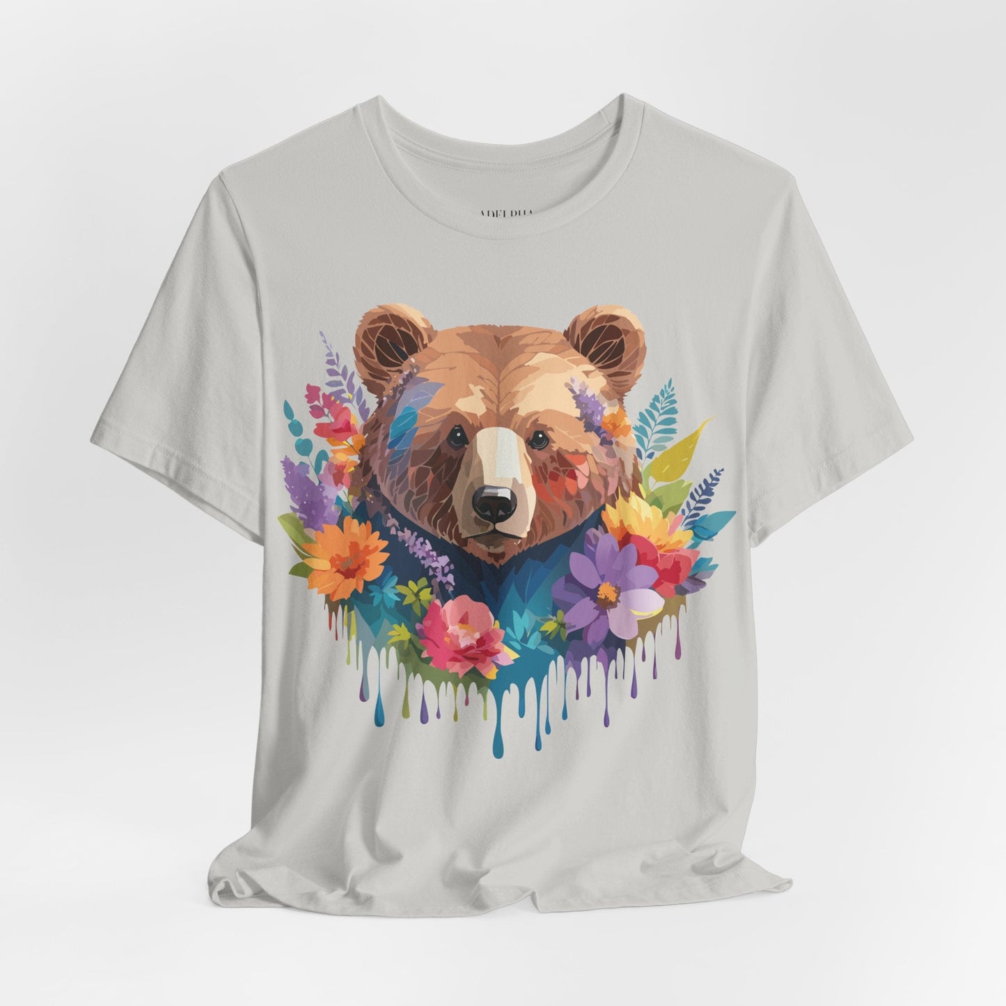 Bear Graphic Unisex 100 Cotton Short Sleeve Art Design Vintage T-Shirt 3