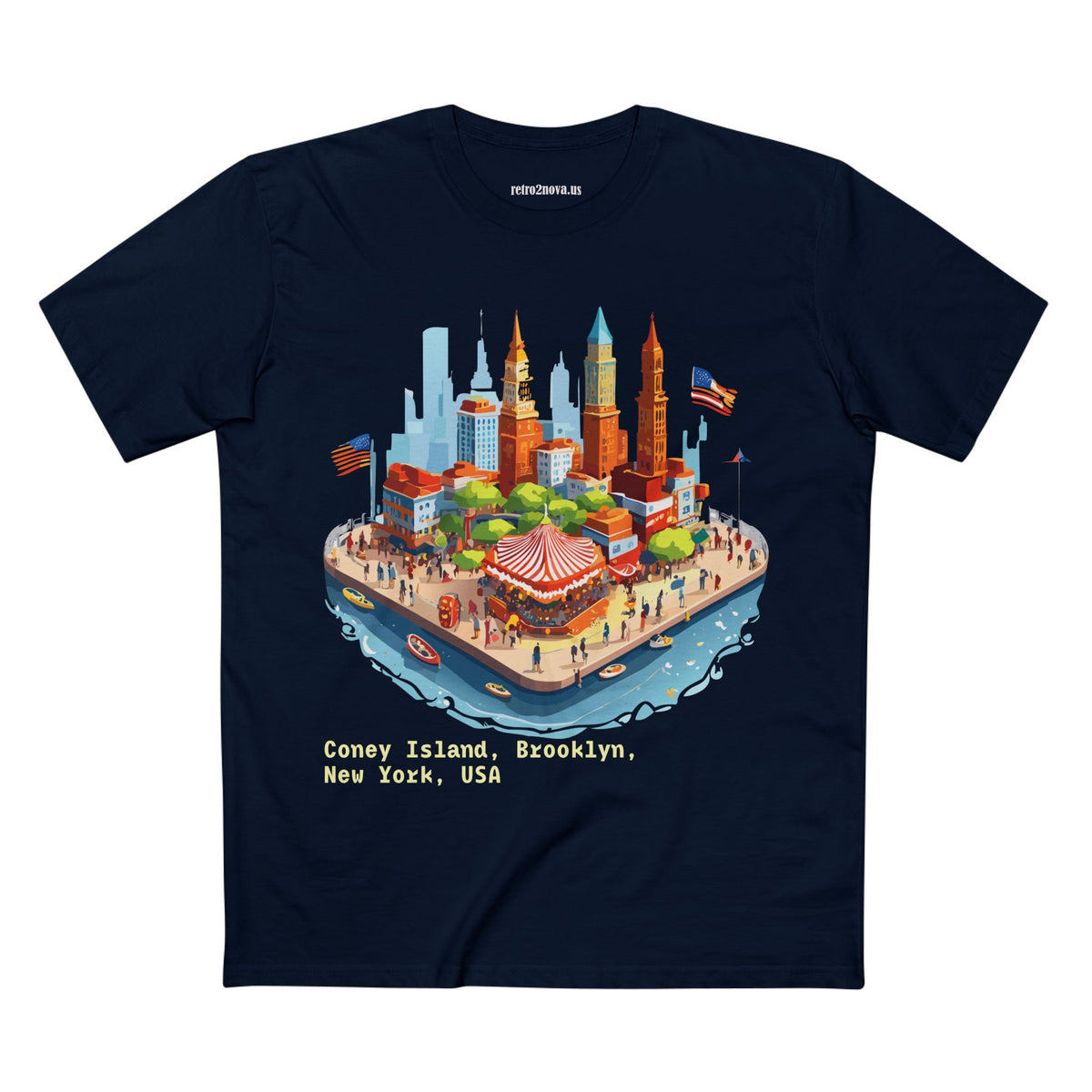 Coney Island Brooklyn New York Cityscape Tee | Illustrated Landmark T-Shirt