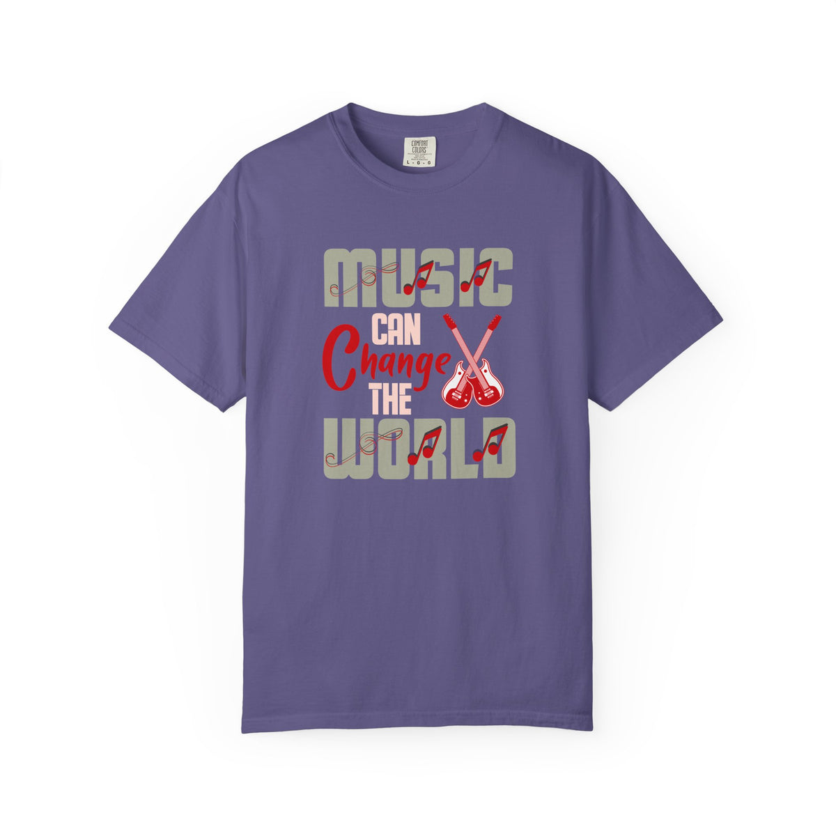 Music Can Change the World T-shirt Guitar Graphic Music Unisex Cotton Tee 062