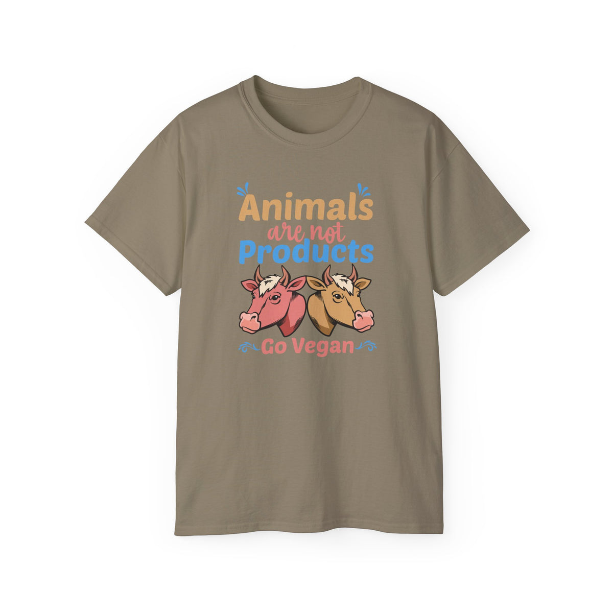 Animals Are Not Products Go Vegan T-Shirt | Vegan Animal Rights Tee