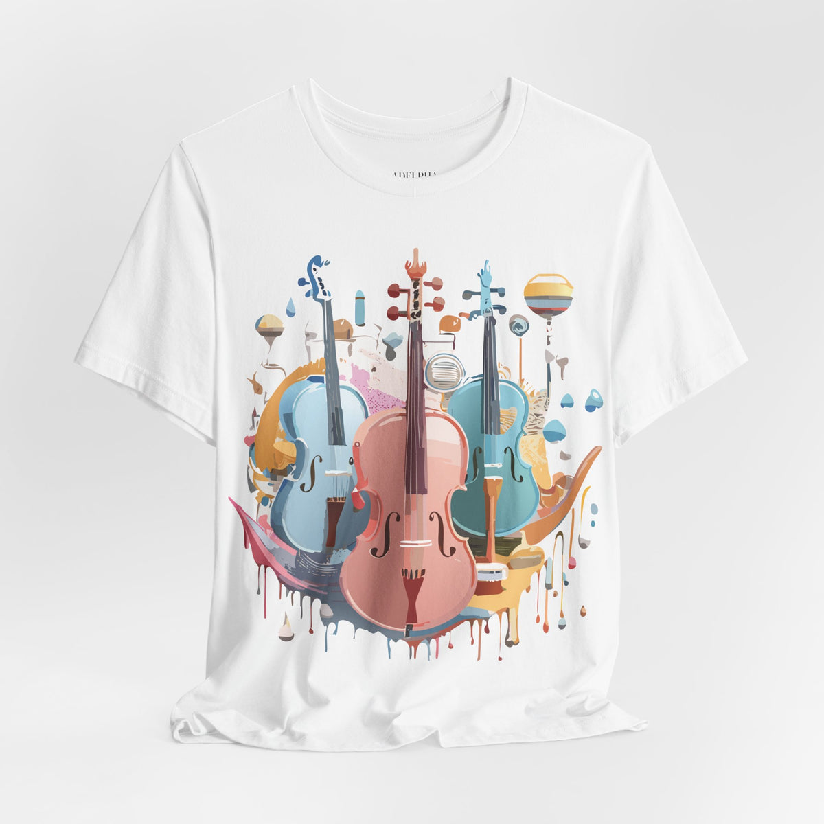 Music Graphic Unisex Cotton Bella+Canvas Tee with Art Design m138