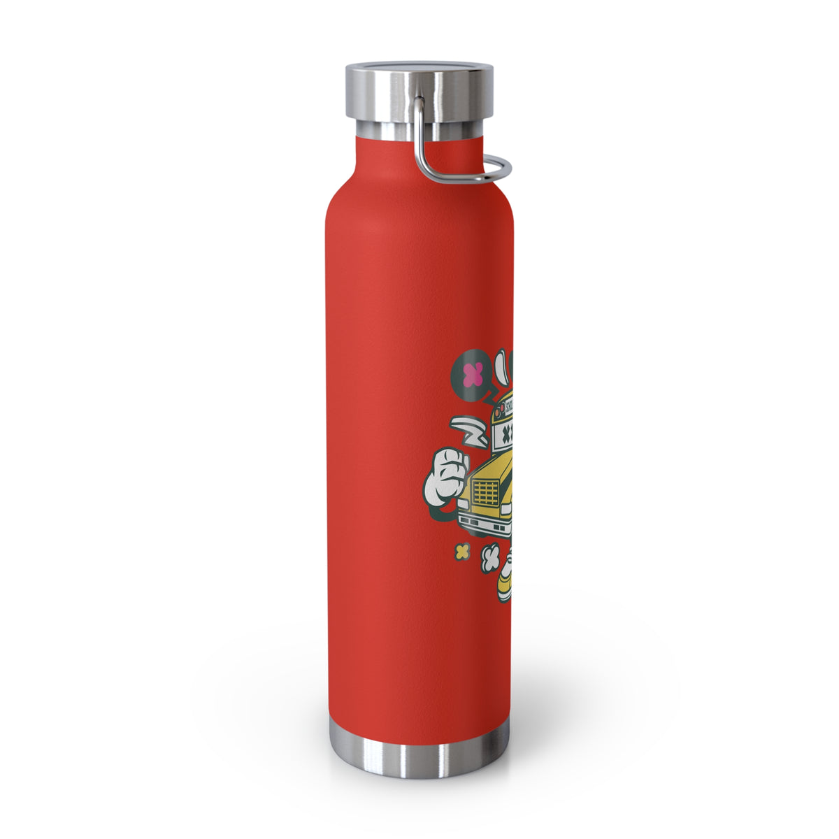 22oz Copper Insulated Water Bottle with Cartoon Design - CV34