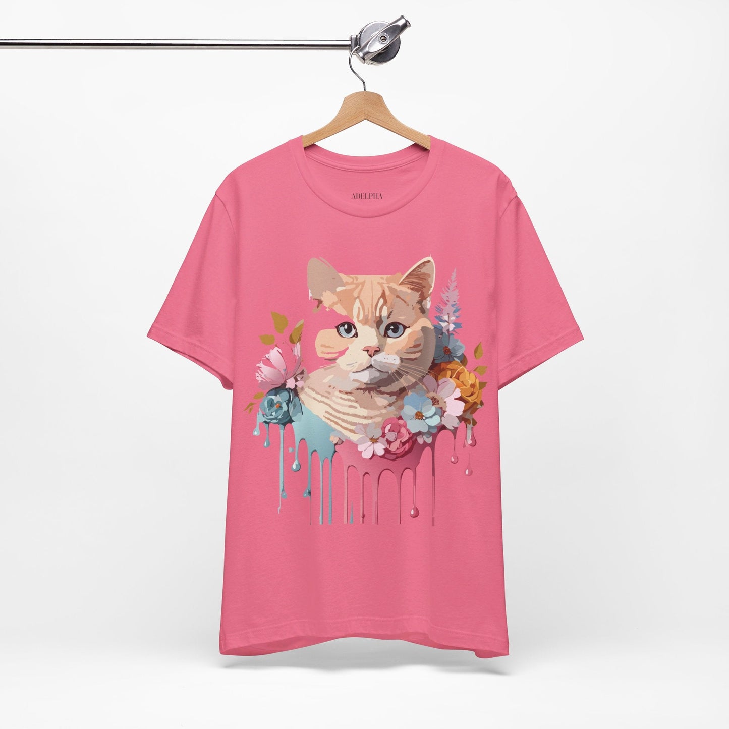 Cat Shirt Graphic Tee Unisex Vintage Inspired Adelpha Art Design