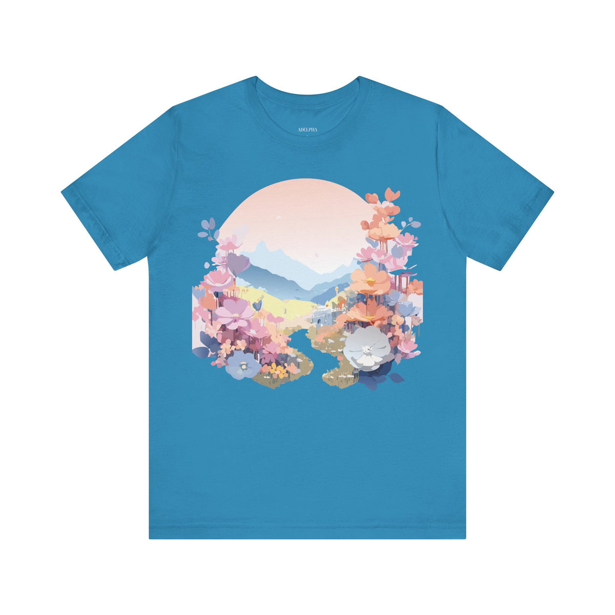 Floral Graphic Tee Shirt - Bella+Canvas Unisex 100 Cotton 43