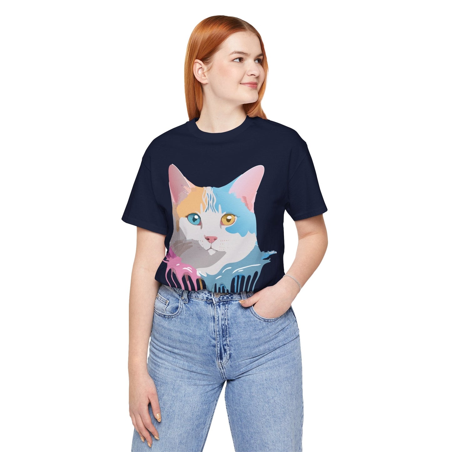 Unisex Cat Shirt Graphic Tee With Vintage Adelpha Art Design