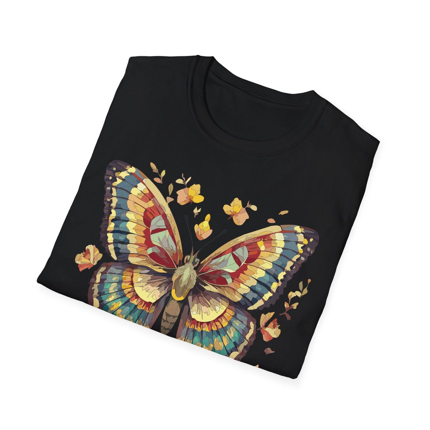 Butterfly Graphic T Shirt Unisex Gildan Softstyle 64000 Monarch Design Lightweight Everyday Wear