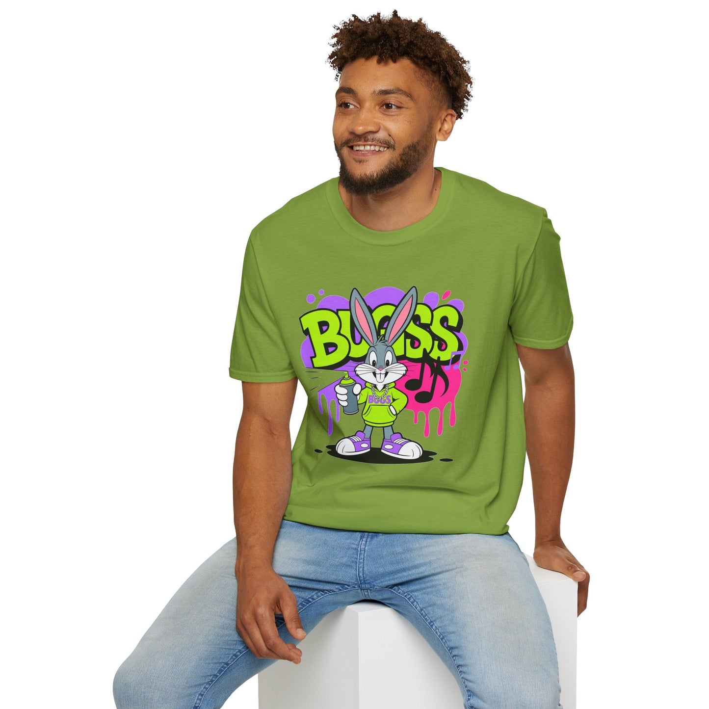 Cartoon T Shirt With Animation Unisex Funny Animals Tee Softstyle Gildan 64000 Apparel
