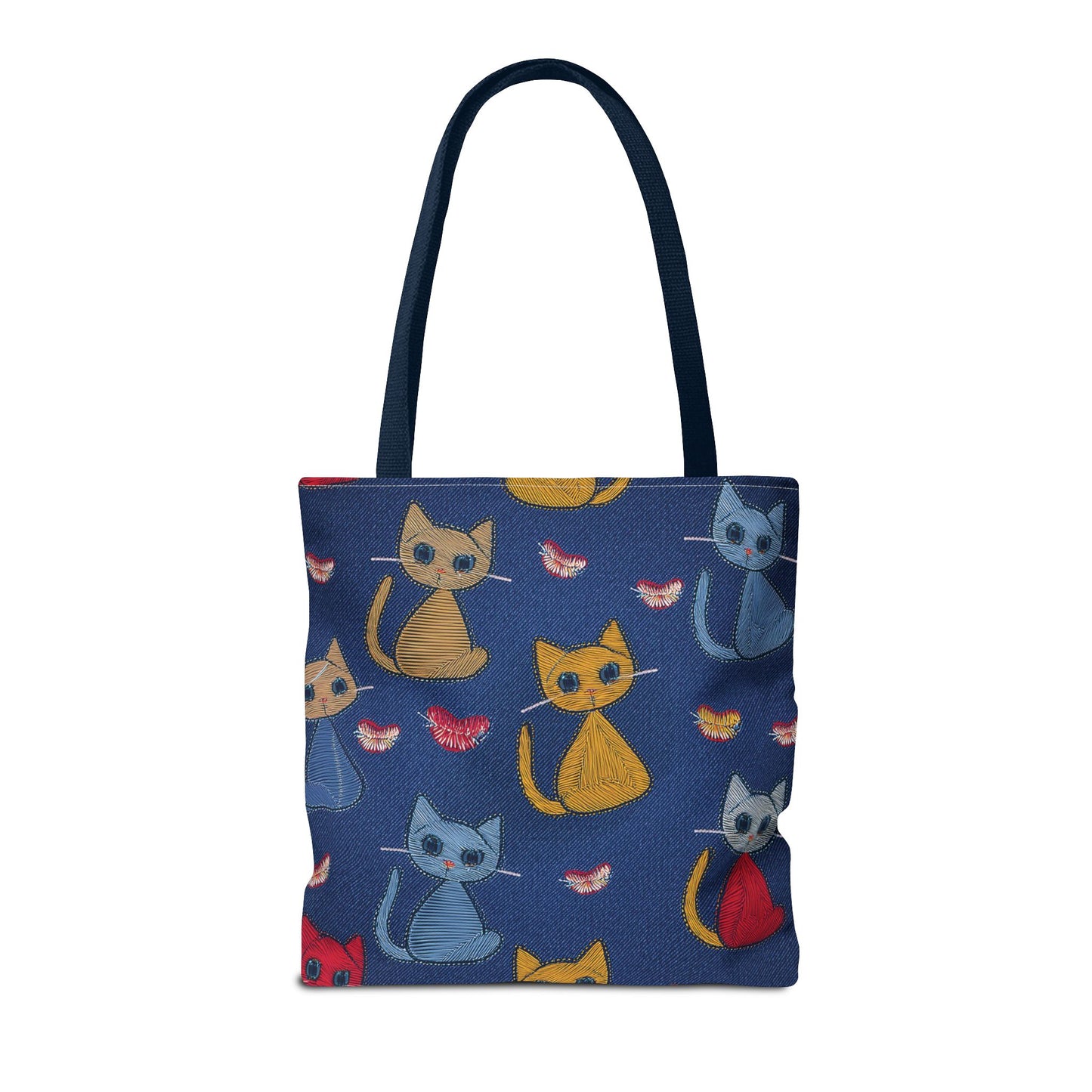 Love Day Graphic Design Denim Fabric Imitation Print Unisex Canvas Bag POLY 3 Sizes Tote Bag 201-16