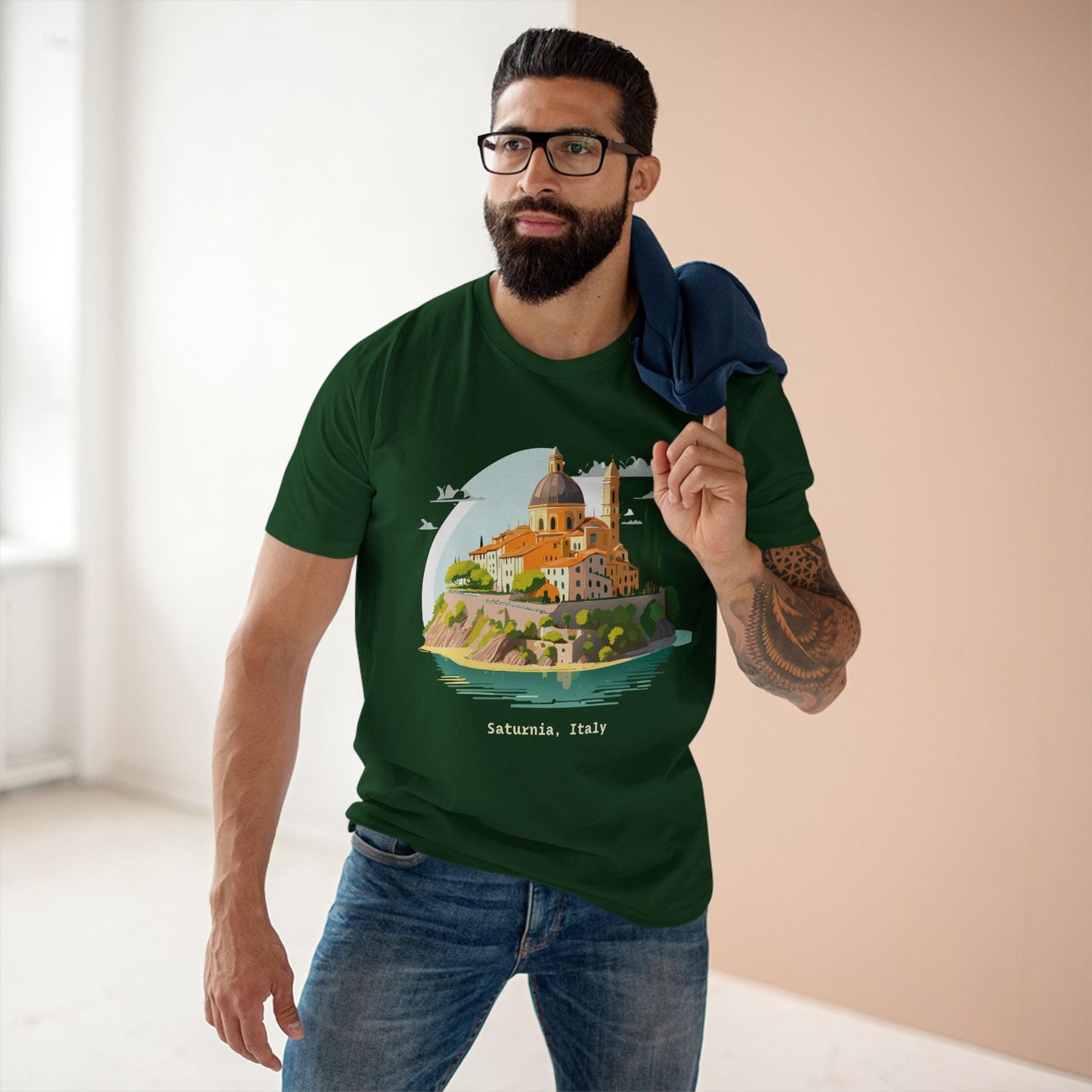 Italy Travel Shirt Unisex Cotton Tee With Original Art Design Retro2Nova Edition