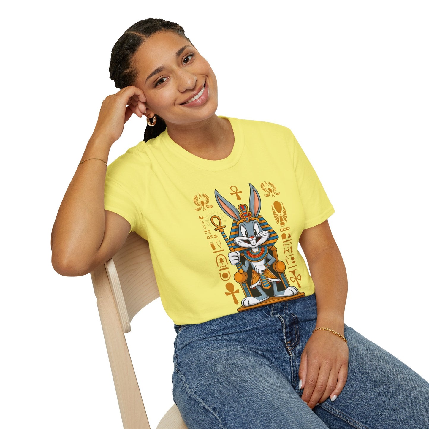 Bugs Bunny T Shirt Unisex Softstyle 64000 Cartoon Animation Tee Ring Spun Cotton