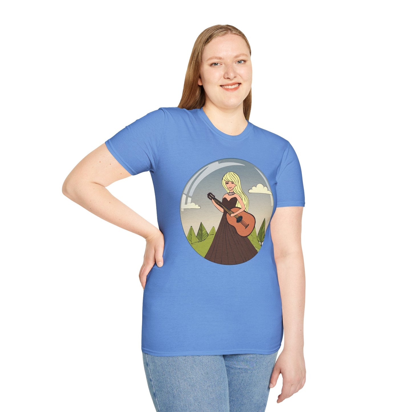 Womens Graphic T Shirt Art Design Tee Softstyle 100 Percent Ring Spun Cotton Short Sleeve