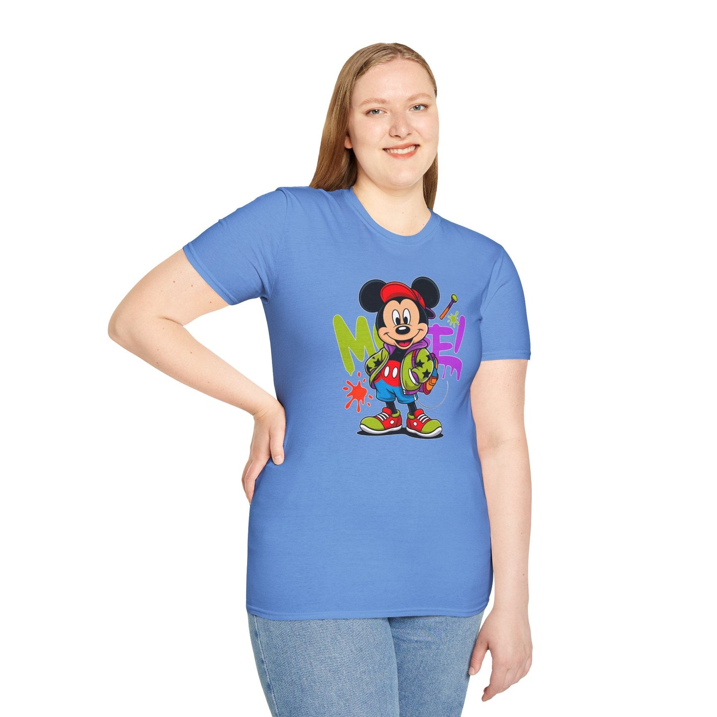 Unisex Cartoon T Shirt with Animation Design Funny Animals Tee Gildan Softstyle 64000